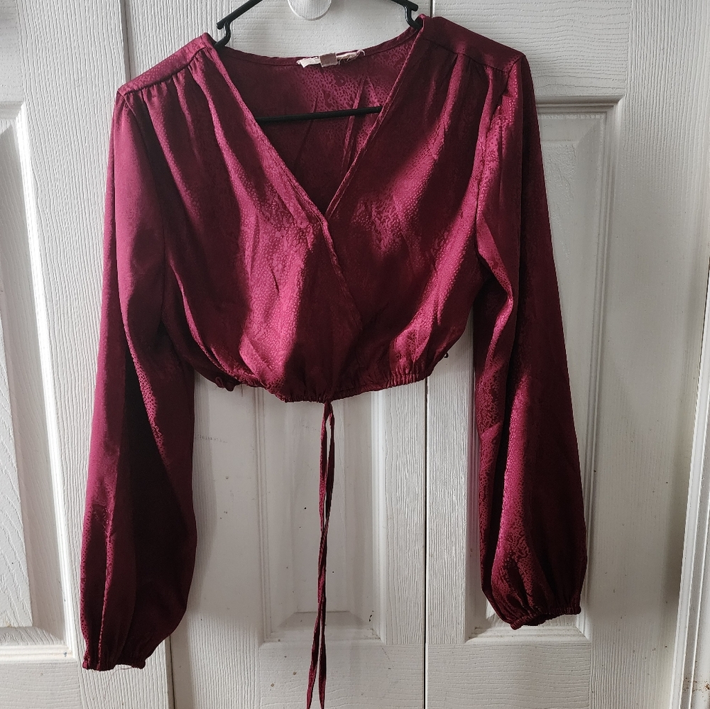 Elegant Burgundy Women's Top